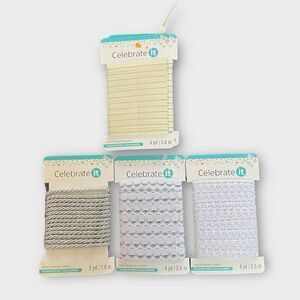 Celebrate It! Ribbon Trim, NWB, 5 Pack Bundle